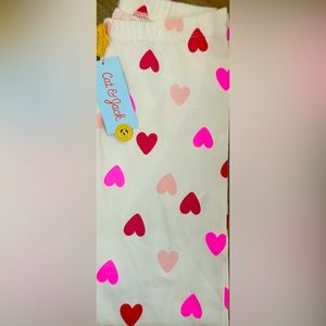 Heart Leggings. Cat&Jack, Girls Size: Large (10/12), Heart Pattern.